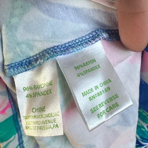 Lilly Pulitzer Cut out Long Sleeve Pink‎ Blue Green Dress Size XXS - Picture 2 of 7